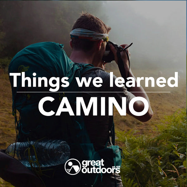 Man Taking Photo on the Camino wearing a Lowe Alpine Backpack