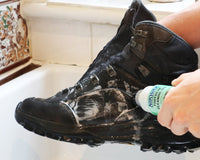 Meindl Hiking Boots with cleaning products. How to clean hiking boots.