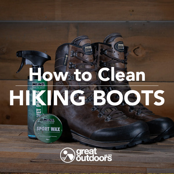 Meindl Hiking Boots with cleaning products. How to clean hiking boots.