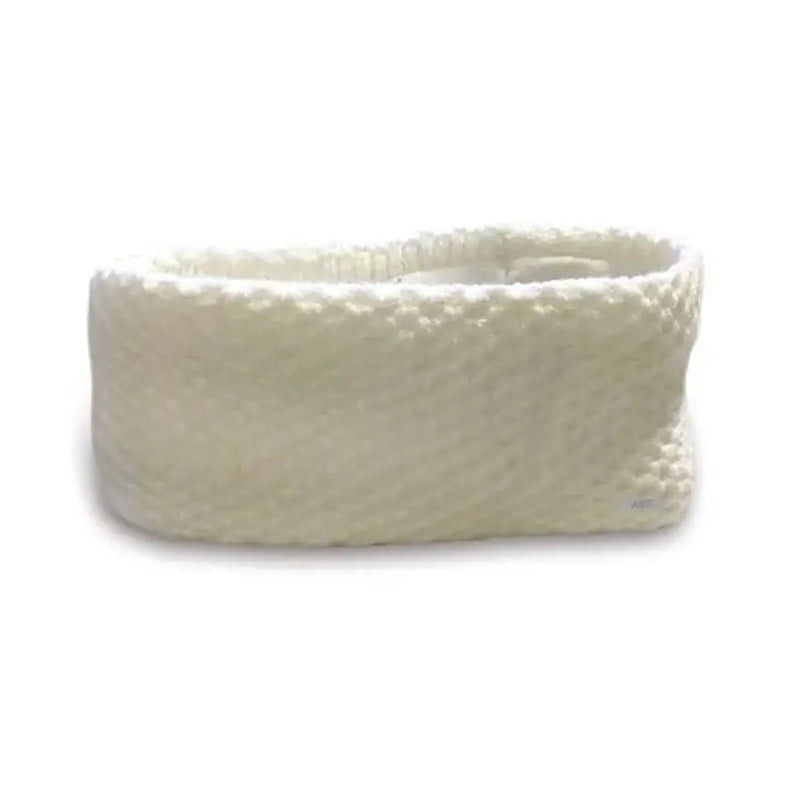 This knitted women's headband from AST offers warmth and style with polar fleece lining and logo placket.