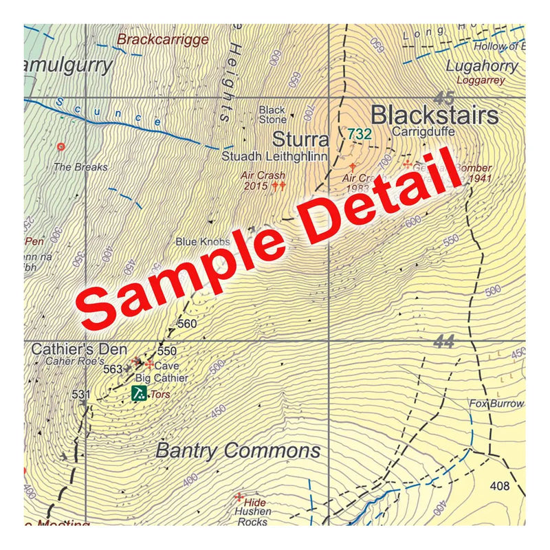 Encapsulated Blackstairs & Mount Leinster 1:25K