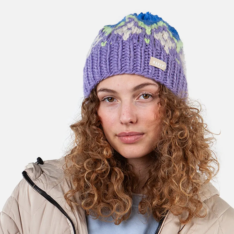 Curley Beanie - Purple