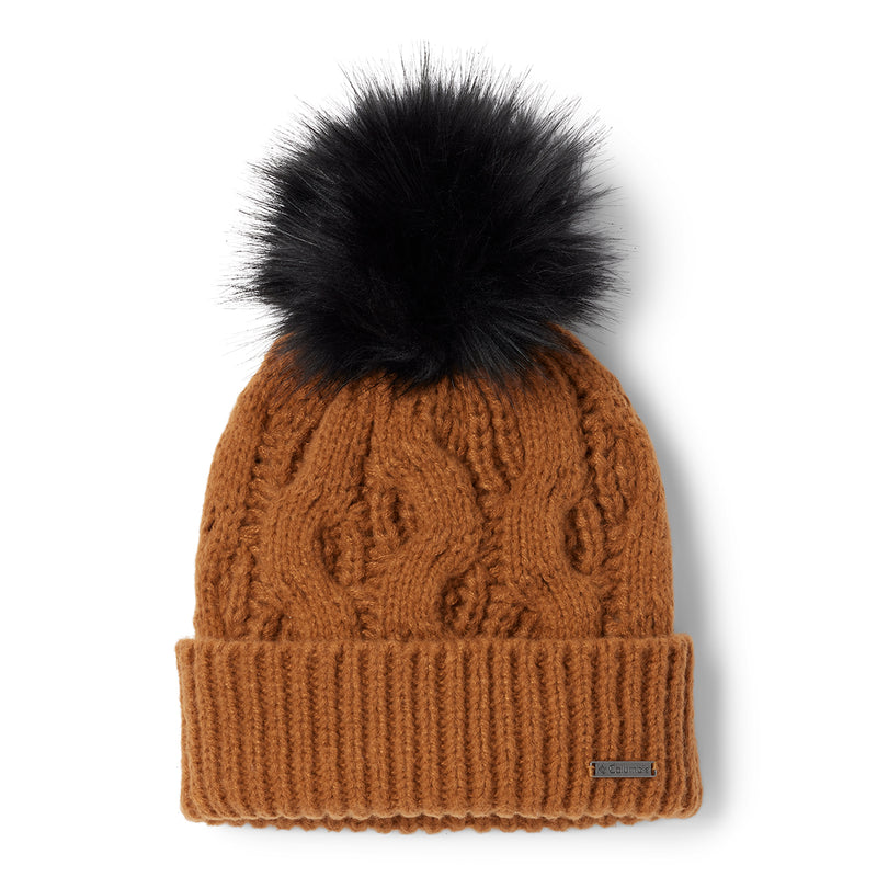 Columbia Boundless Days Cable Knit Pom Beanie - Camel Brown available to buy at Great Outdoors