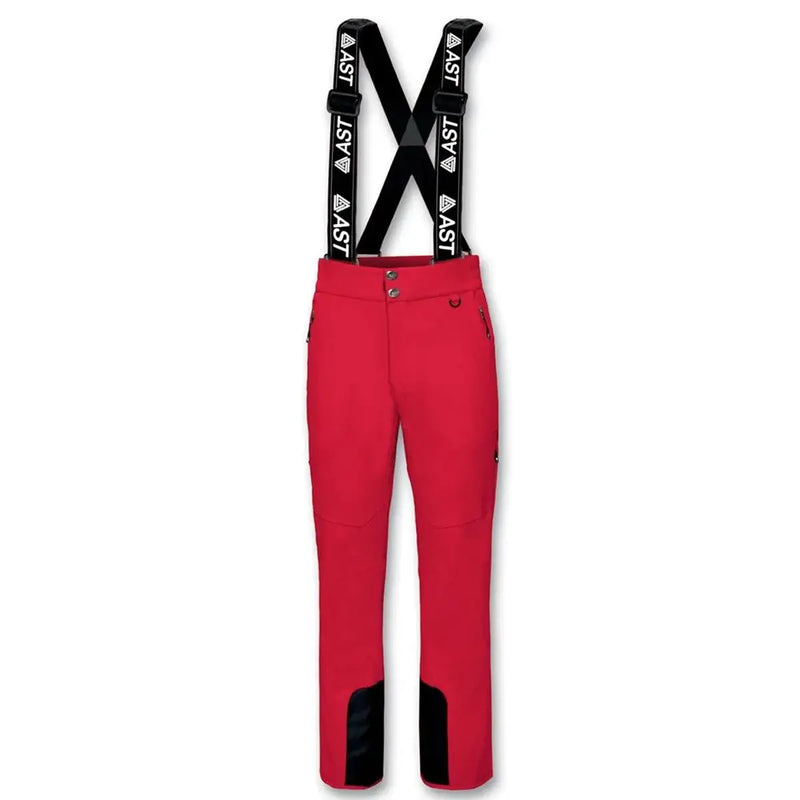 Conquer the slopes with these windproof, water-repellent men's ski trousers from Astrolabio, complete with detachable suspenders and ventilation openings.