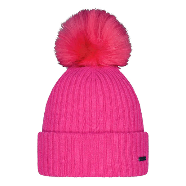 Stay warm with the BARTS Kenzie Beanie. Soft, stretchy, and stylish with a faux fur pom