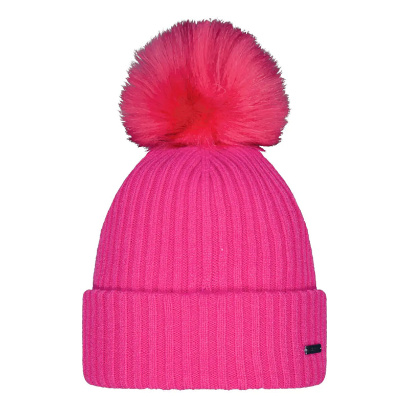 Stay warm with the BARTS Kenzie Beanie. Soft, stretchy, and stylish with a faux fur pom