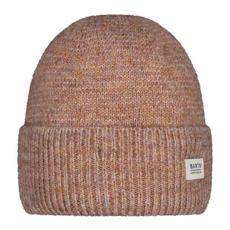 Barts Laksa Beanie: 74% recycled polyester, melange knit, and high turn-up. Stay cozy and stylish!