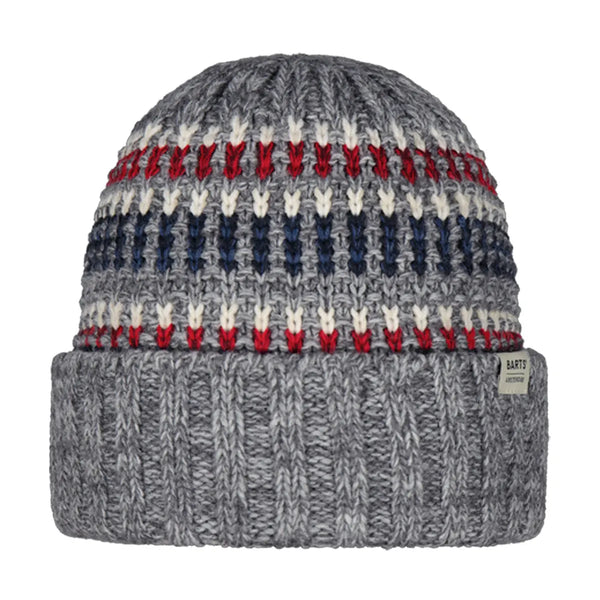 Stay warm with the BARTS Travvis Beanie. Jacquard knit design, eco-friendly materials, and versatile colour options.