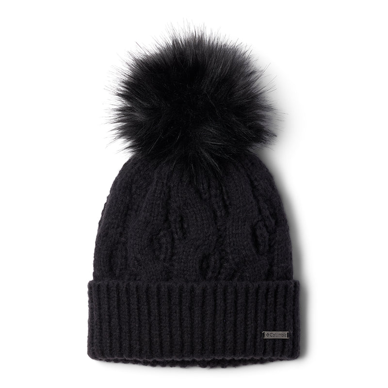 Columbia Boundless Days Cable Knit Pom Beanie - Black available now from Great Outdoors