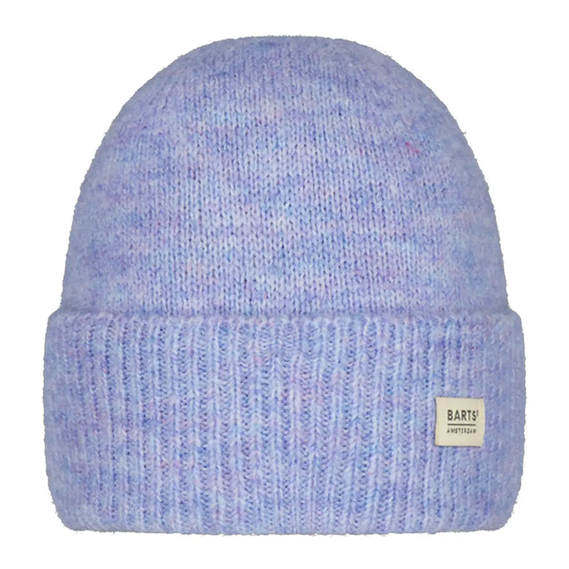 Stay warm with the Barts Laksa Beanie: eco-friendly, melange knit, and high turn-up. Perfect for winter adventures!