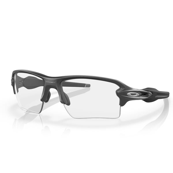 Oakley Flak Jacket 2.0 XL Steel Clear/Black Iridium Photochromic Sunglasses