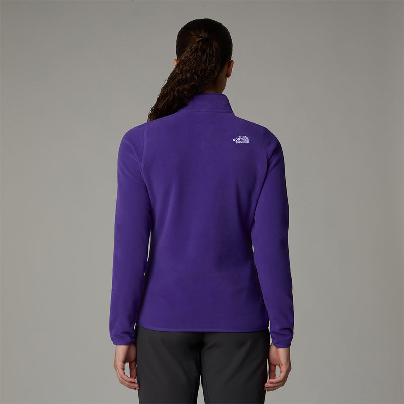 The North Face 100 Glacier Quarter Zip Fleece - Peak Purple- Great Outdoors Ireland