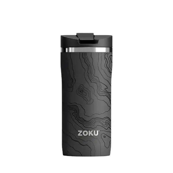 Zoku 12oz Stainless Steel Travel Mug - Grey Graphic- Great Outdoors Ireland