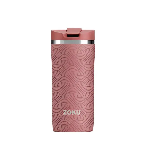 Zoku 12oz Stainless Steel Travel Mug - Pink Geo- Great Outdoors Ireland