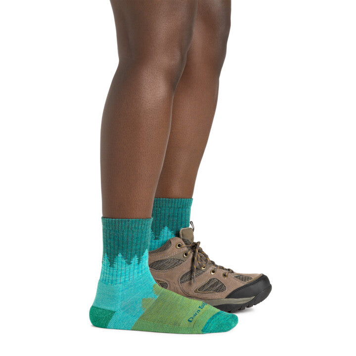 Treeline Micro Crew Midweight Hiking Sock - Aqua