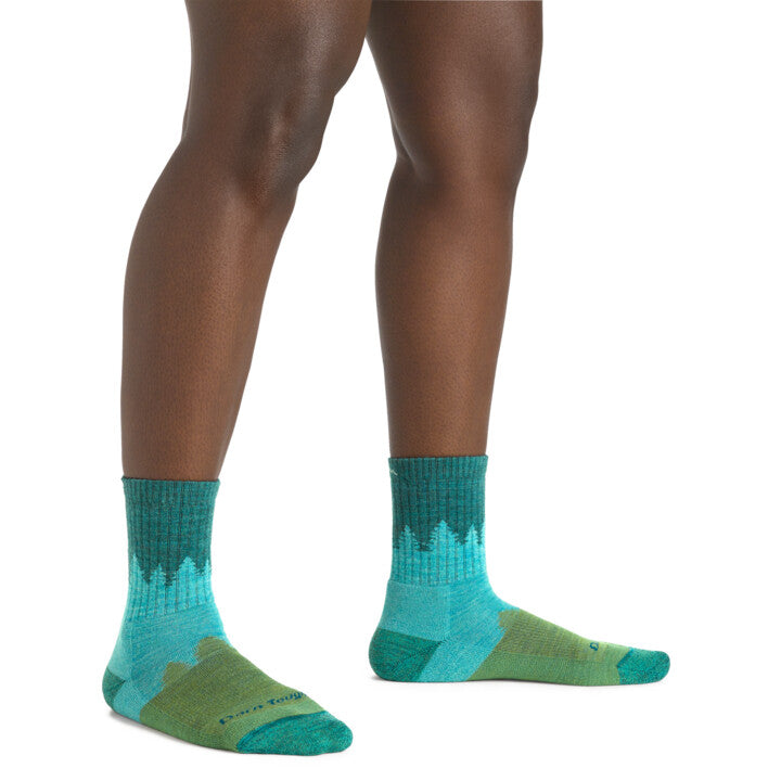 Treeline Micro Crew Midweight Hiking Sock - Aqua