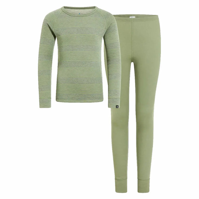 Odlo Kid's Active Warm Base Layer Set - Grey Melange Great Outdoors Ireland