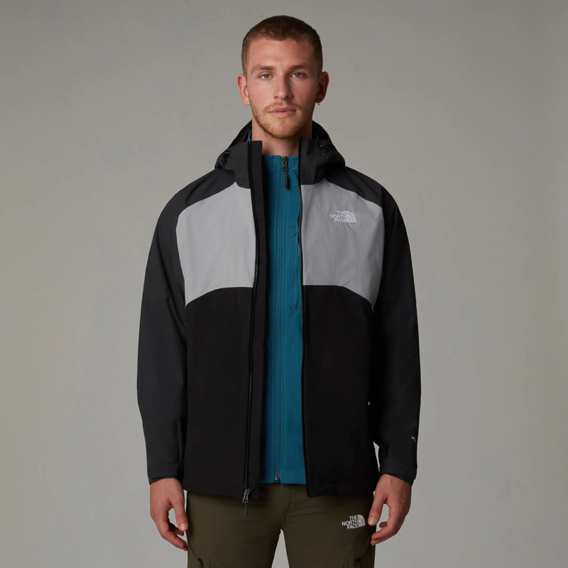 The North Face Stratos Hooded Jacket - TNF Black/Asphalt- Great Outdoors Ireland