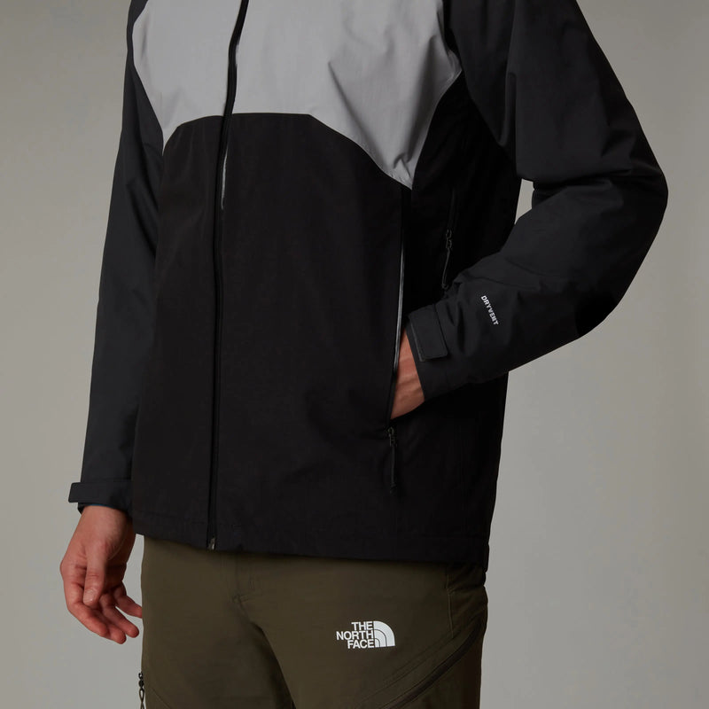 The North Face Stratos Hooded Jacket - TNF Black/Asphalt- Great Outdoors Ireland