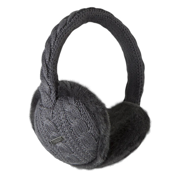 Stay warm with Barts Monique Earmuffs: soft faux fur, cable knit, adjustable frame. Perfect for winter!