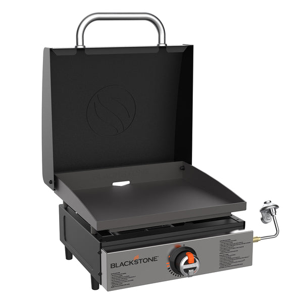Discover the ultimate in portable cooking with the Blackstone 17" Tabletop Griddle with Hood. Perfect for camping, tailgating, and home use, it delivers unmatched versatility and performance!