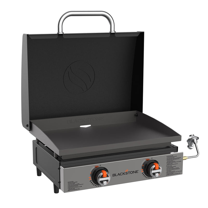 22" Omnivore Stainless Front Panel Tabletop Griddle with Hood
