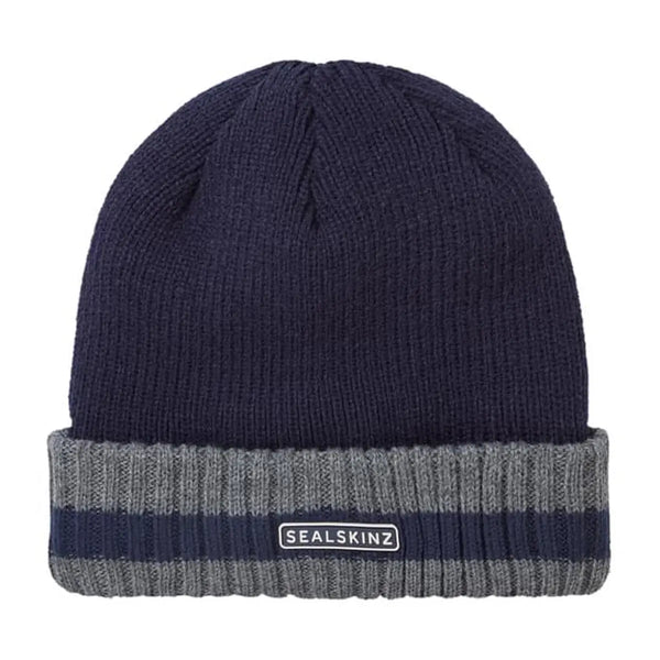 SealSkinz Holkham Waterproof Beanie - Navy/Blue- Great Outdoors Ireland