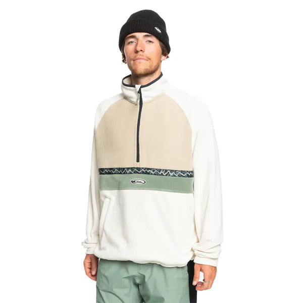 Quiksilver Champagne Powder Half-Zip Fleece - Birch- Great Outdoors Ireland