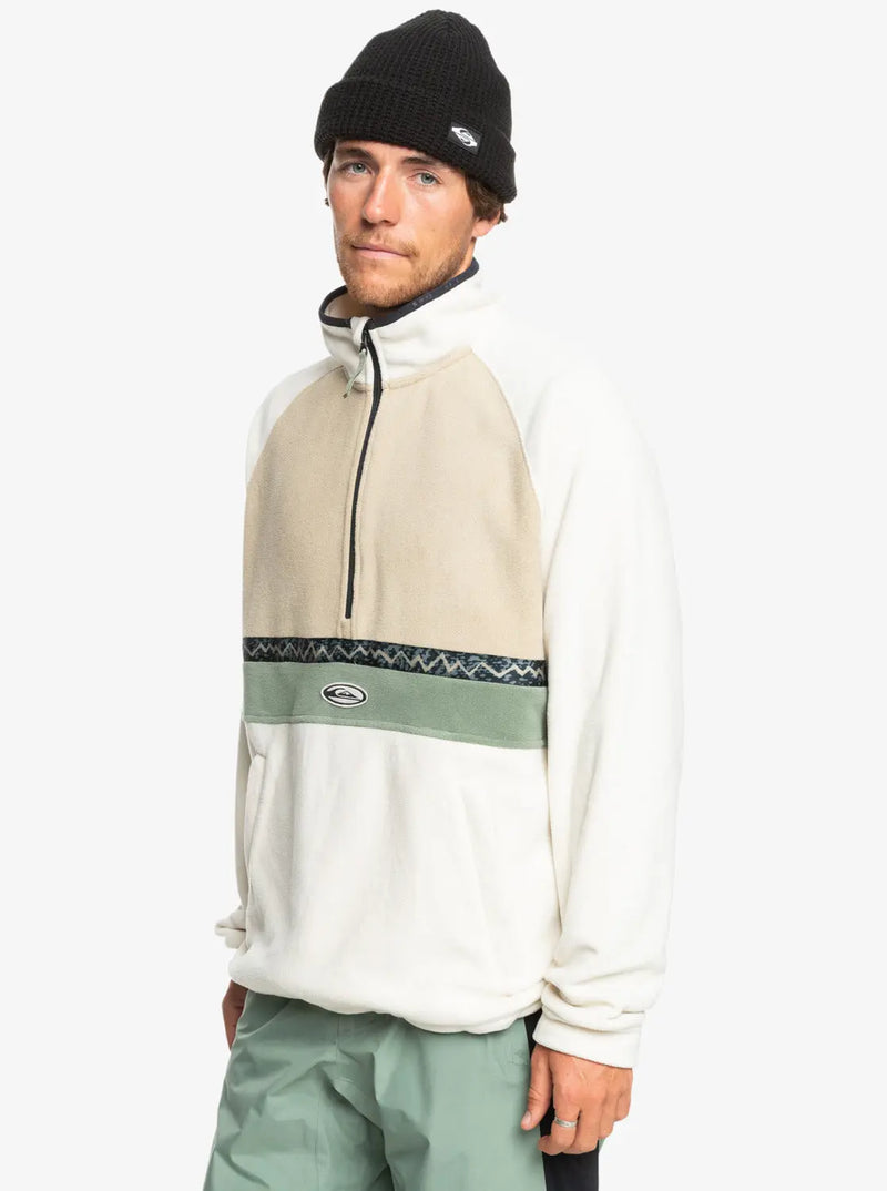 Quiksilver Champagne Powder Half-Zip Fleece - Birch- Great Outdoors Ireland