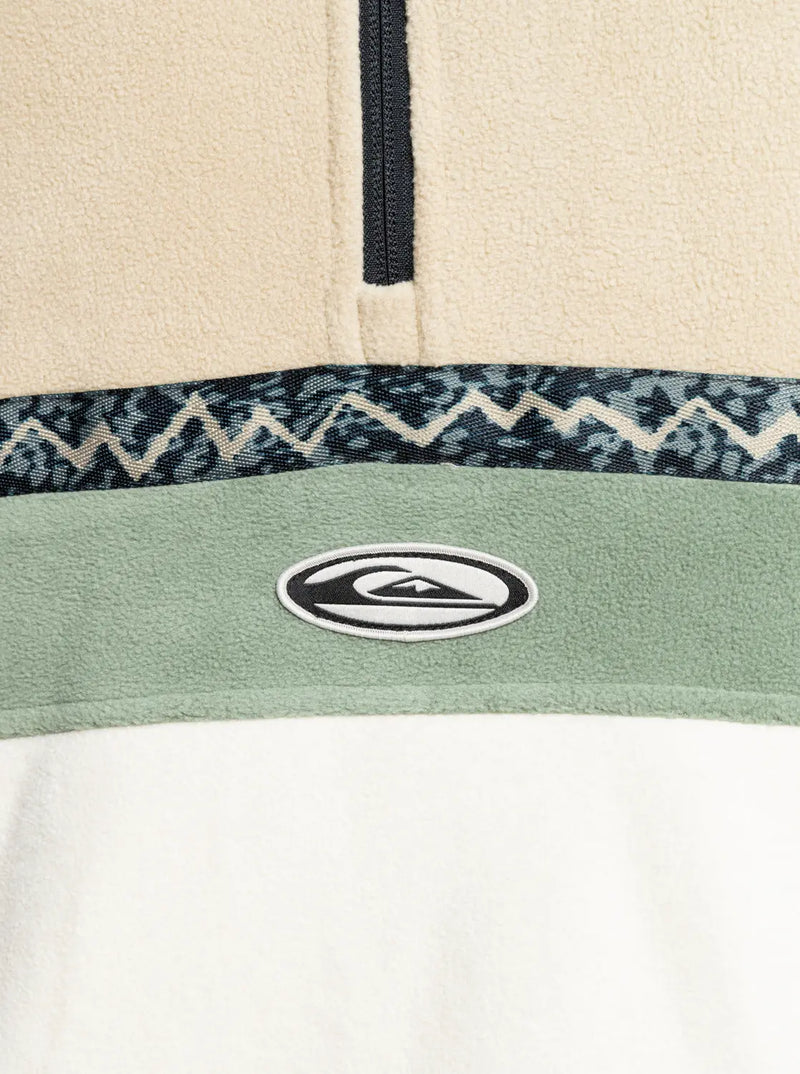 Quiksilver Champagne Powder Half-Zip Fleece - Birch- Great Outdoors Ireland