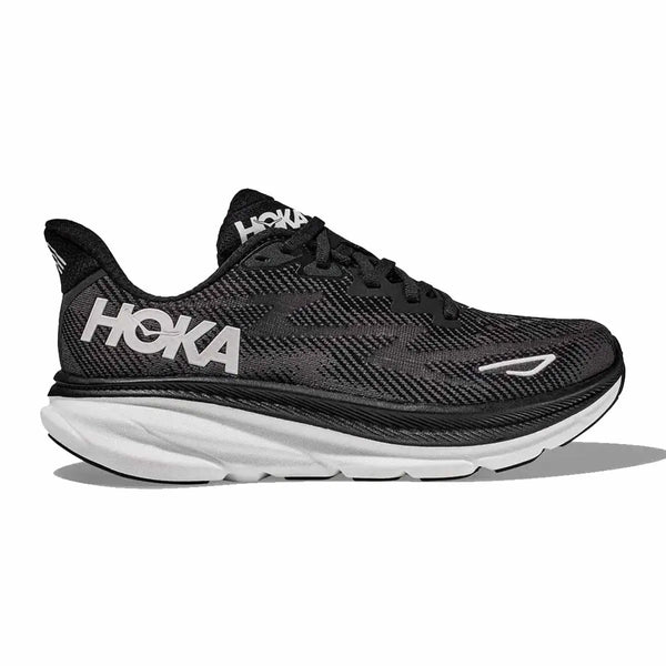 Hoka Clifton 9 Wide - Black White- Great Outdoors Ireland