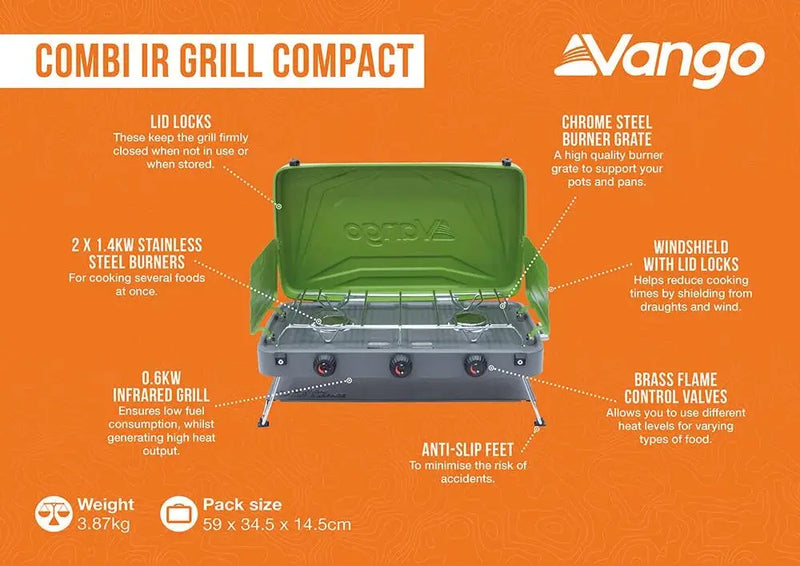 Vango Combi IR Grill Compact- Great Outdoors Ireland