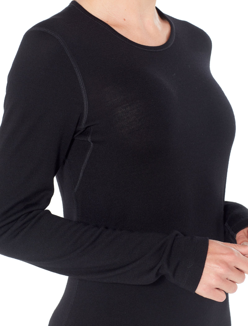 Icebreaker Merino 260 Tech Long Sleeve Crew - Black- Great Outdoors Ireland