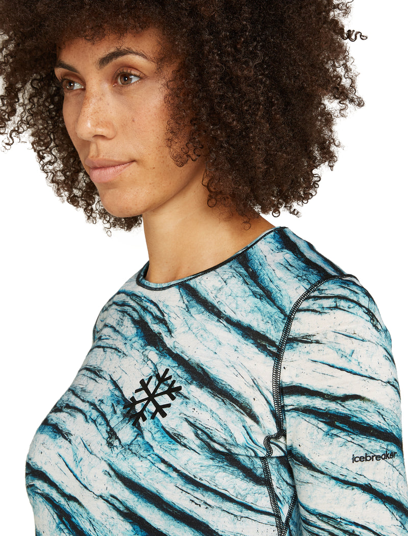 Merino 200 Oasis Long Sleeve Crewe Thermal Top - Snow Pow