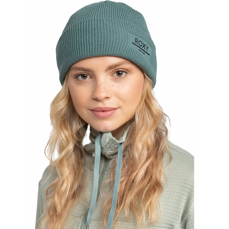 Roxy Women's Folker - Rib Knit Beanie - Sea Pine Great Outdoors Ireland