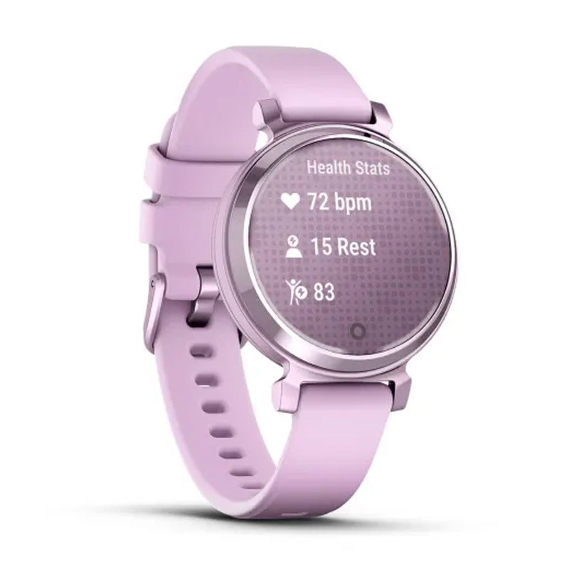 Garmin Lily® 2 - Metallic Lilac with Lilac Silicone Band- Great Outdoors Ireland