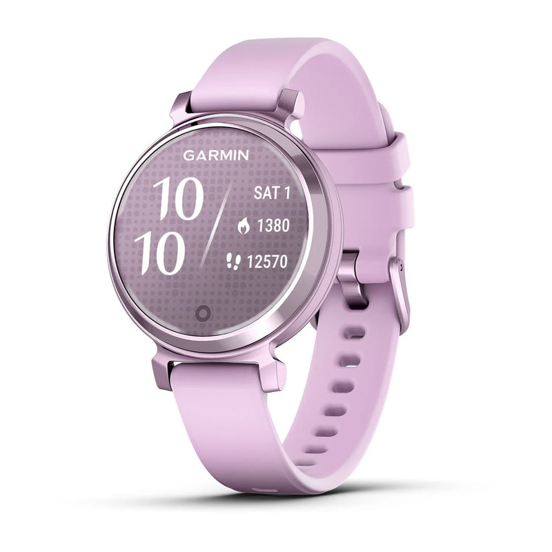 Garmin Lily® 2 - Metallic Lilac with Lilac Silicone Band- Great Outdoors Ireland