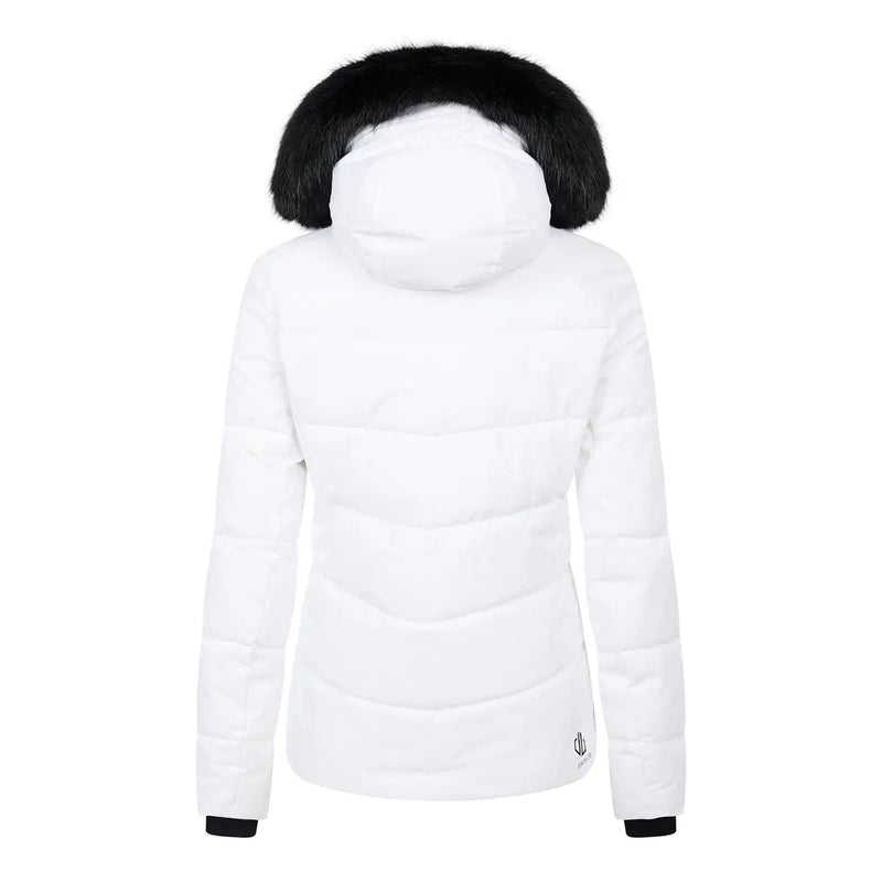 Dare 2b Glamourize V Baffled Ski Jacket - White- Great Outdoors Ireland