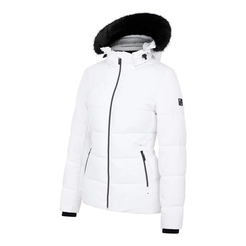 Dare 2b Glamourize V Baffled Ski Jacket - White- Great Outdoors Ireland