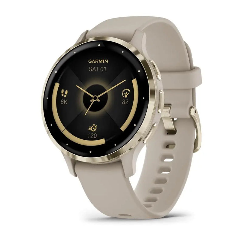 Garmin Venu® 3S - Soft Gold/Grey- Great Outdoors Ireland