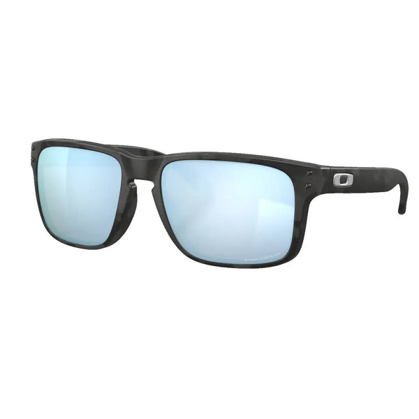 Holbrook Matte Black Camo - Deep Water Polarized Lenses