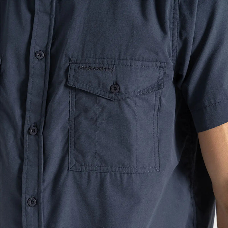 Craghoppers Kiwi Short Sleeve Shirt - Ombre Blue- Great Outdoors Ireland