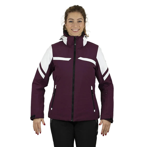 Ski in style with this performance-driven women's jacket, featuring a ski pass pocket, removable hood, and snowproof skirt.