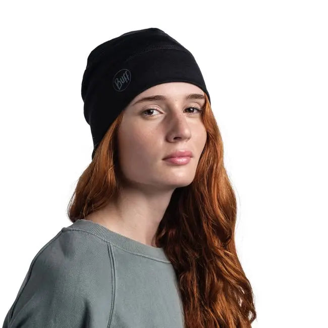 Buff Merino Lightweight Beanie - Black- Great Outdoors Ireland