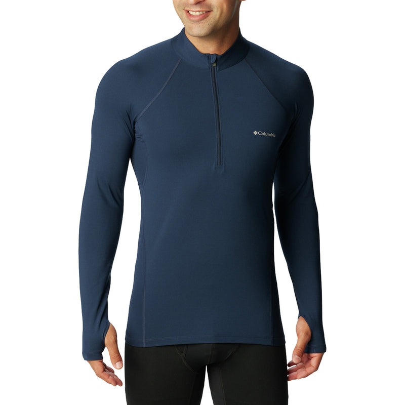 Columbia Mens Midweight Half Zip  Baselayer - Collegiate Navy