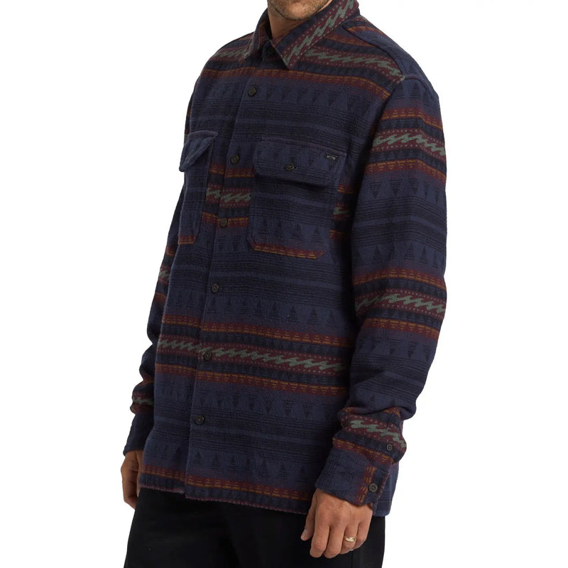 Billabong Offshore Jacquard Flannel Shirt - Navy- Great Outdoors Ireland