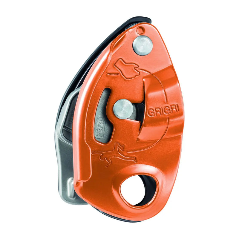 Petzl GriGri Belay Device with Braking Red Orange Great Outdoors Ireland