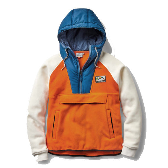 Passenger Alexander Recycled Polar Hooded Fleece - Sunrise Orange