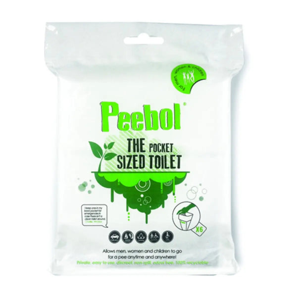 Peebol - Pocket sized toilet - 6 Pack