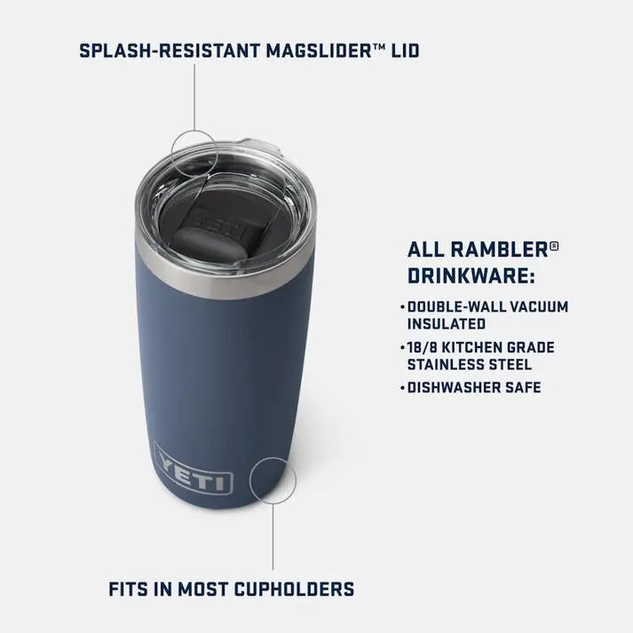 YETI Rambler® 10 oz (296 ml) Tumbler - Black- Great Outdoors Ireland